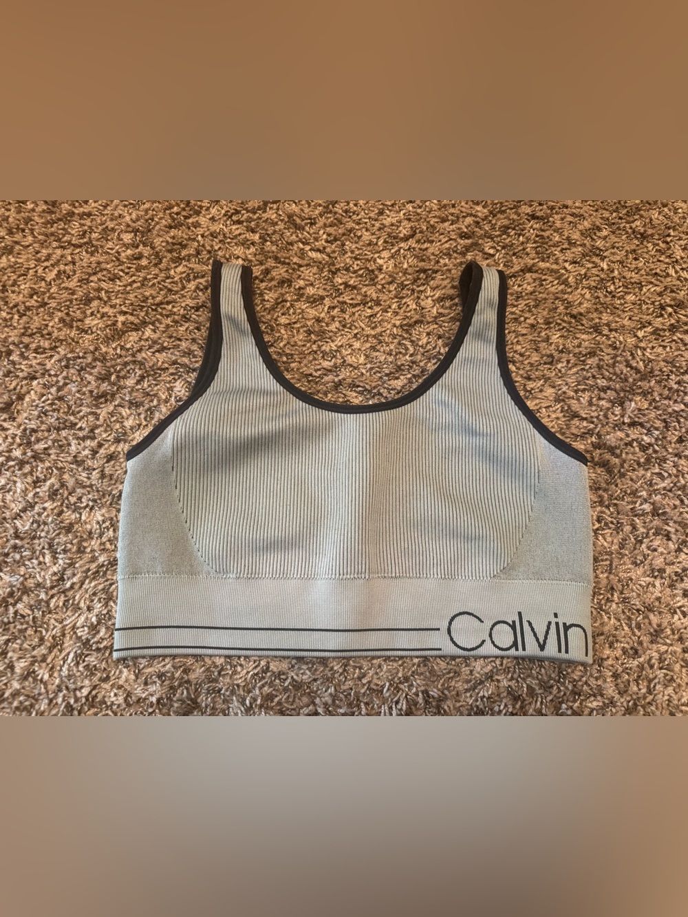 Calvin Klein Performance Seamless Ribbed Medium Impact Sports Bra